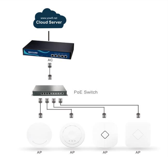 Regolatore senza fili di lan dello SNMP Protocal, multi regolatore PALLIDO di CA di Wifi dell'ingresso per il AP